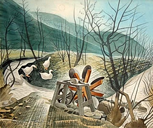 Eric-Ravilious: Waterwheel,-1938